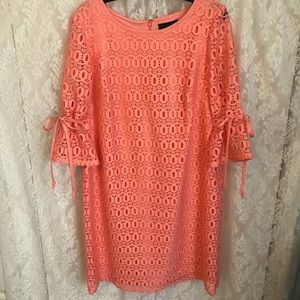 Salmon lace dress